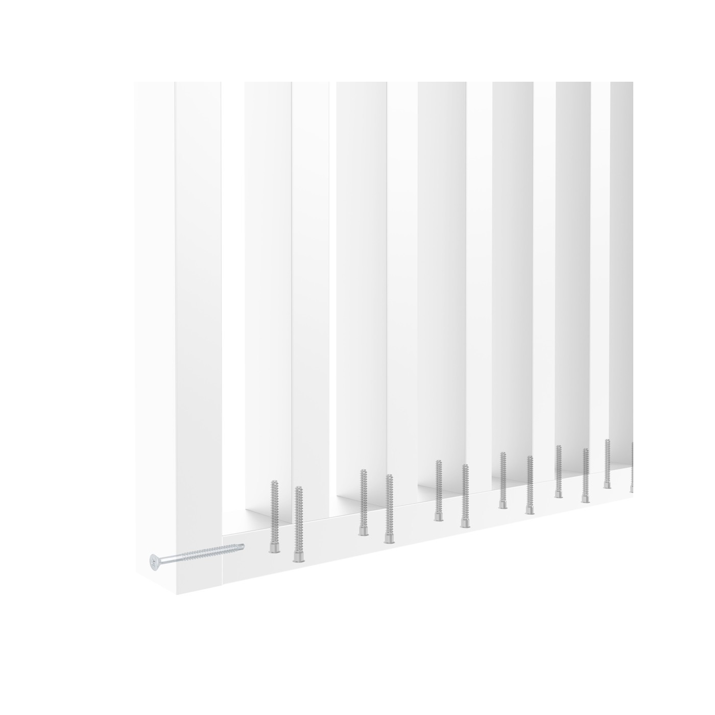 Lamelová stěna na míru - Bílá [30x60]