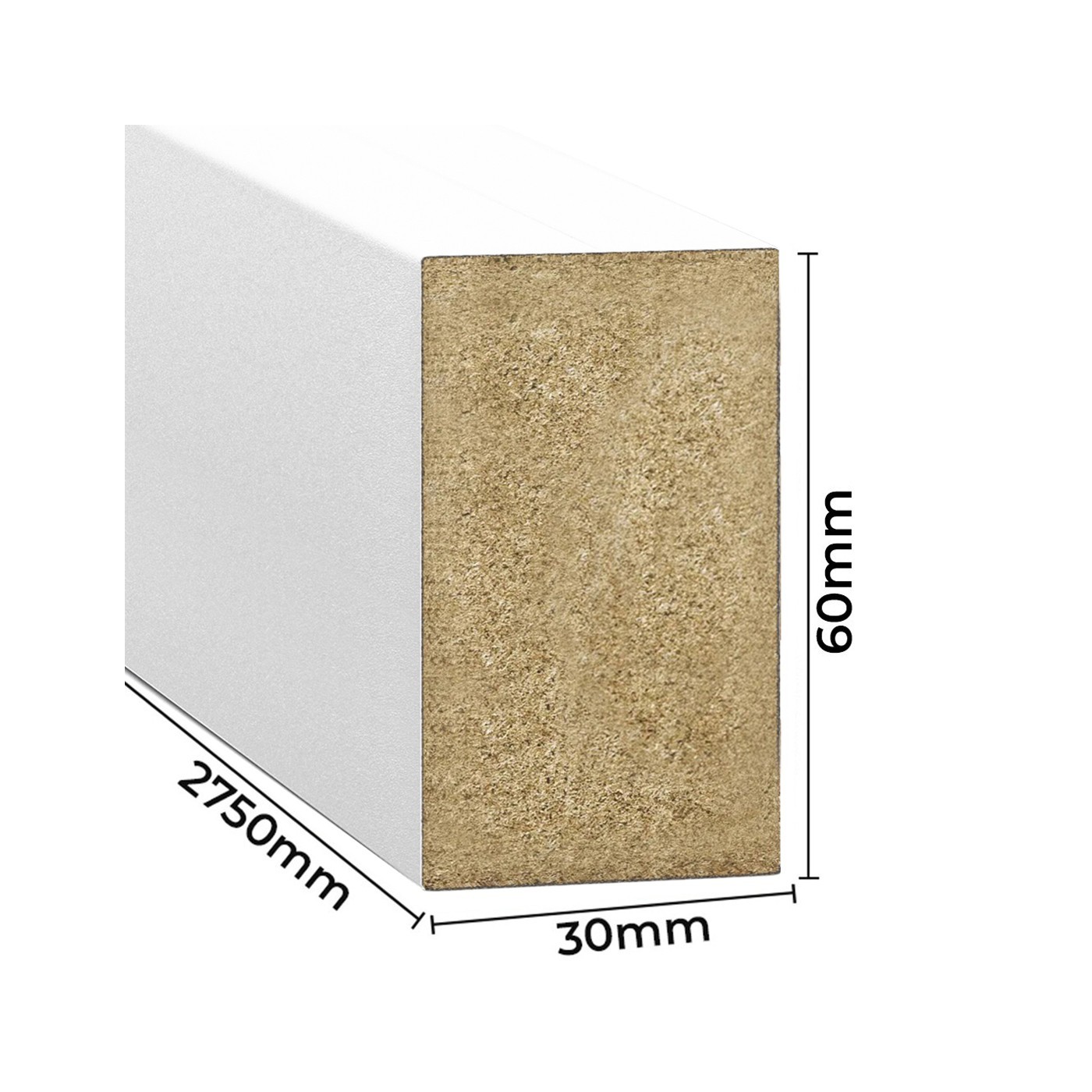 Stěnové latě - Bílá [30x60]