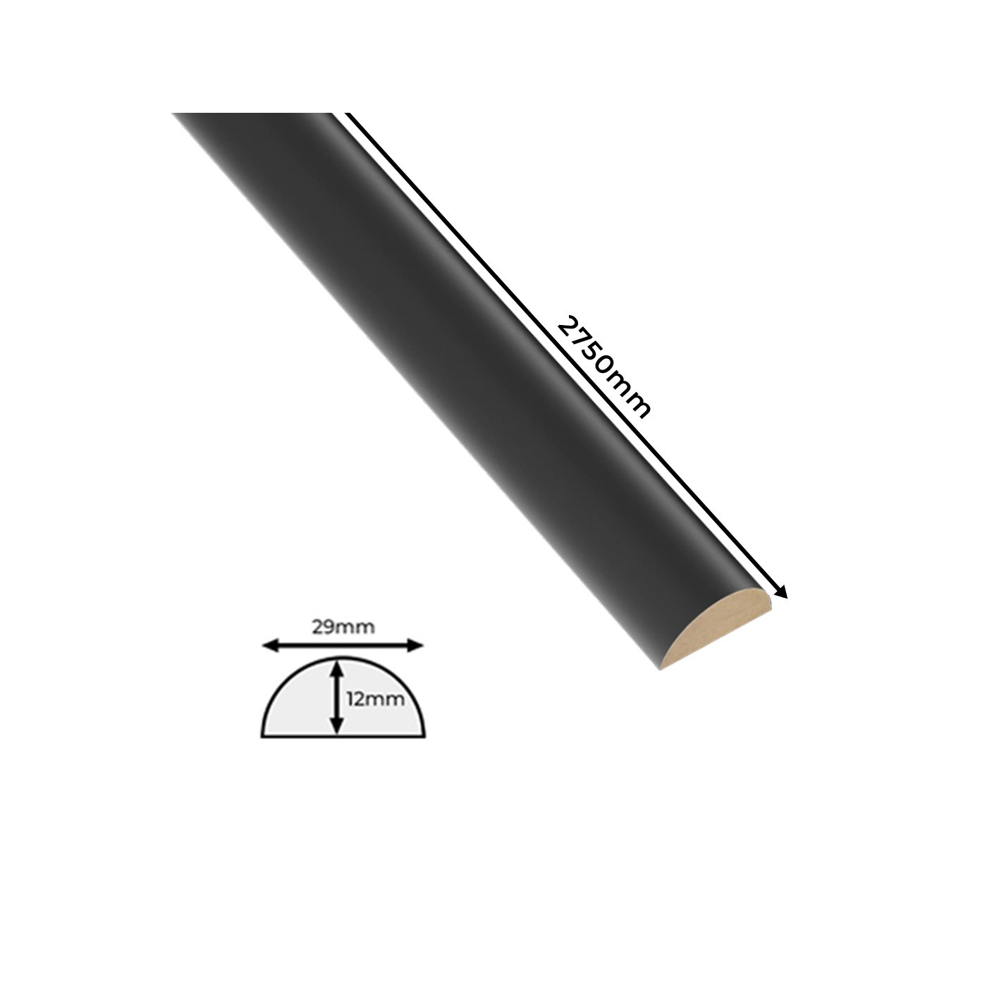 Dekorativní police z MDF - Černá