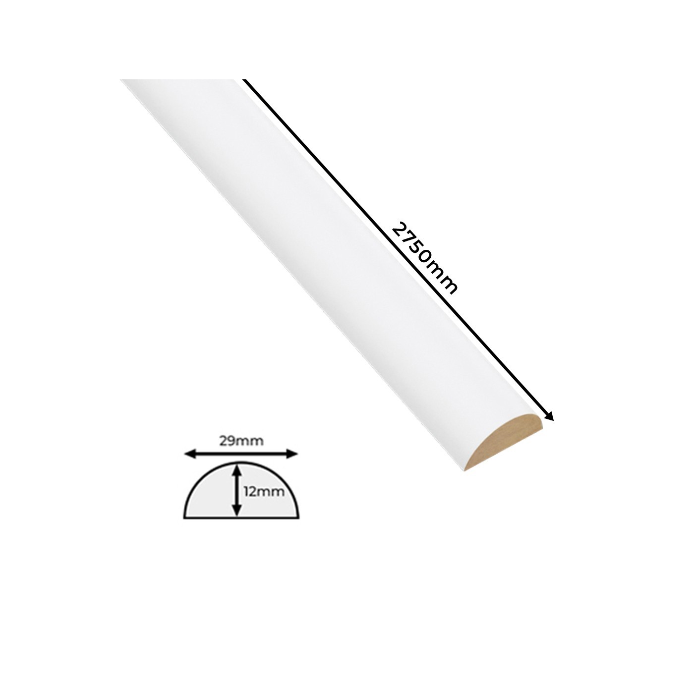 Dekorativní police z MDF - Bílá