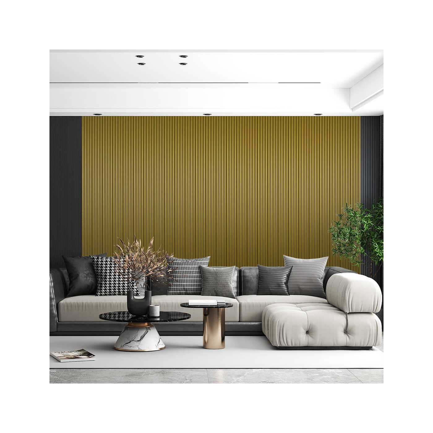 Dekorativní police z MDF - Zlato