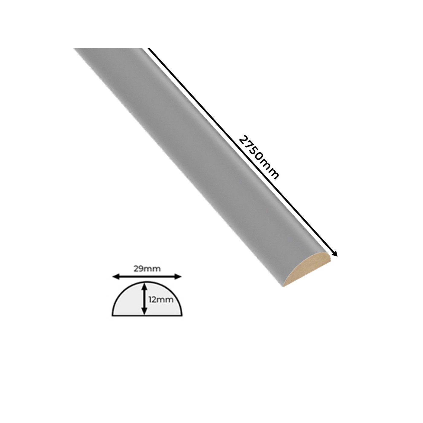 Dekorativní police z MDF - Šedá