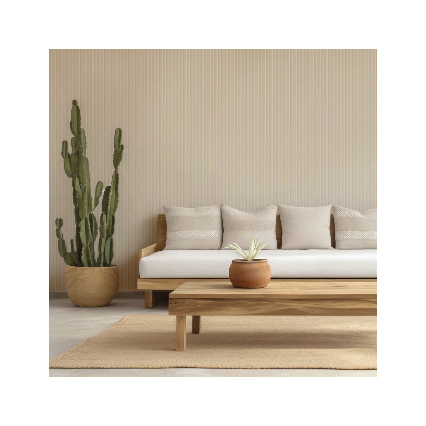 Dekorativní police z MDF - Béžová