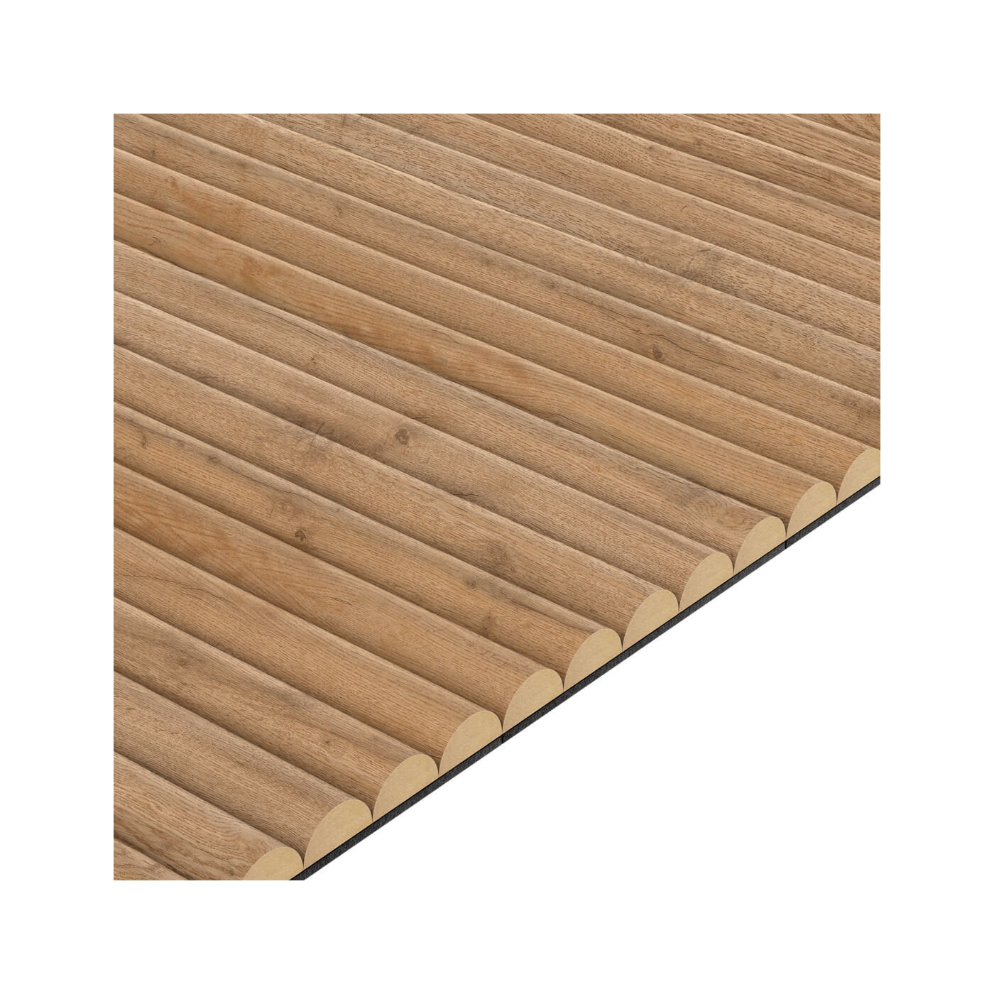 Rýhovany MDF panel - Dub wotan