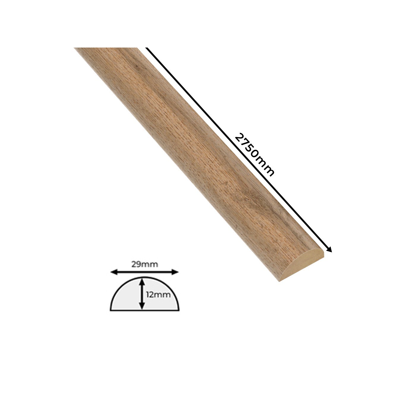 Dekorativní police z MDF - Dub wotan