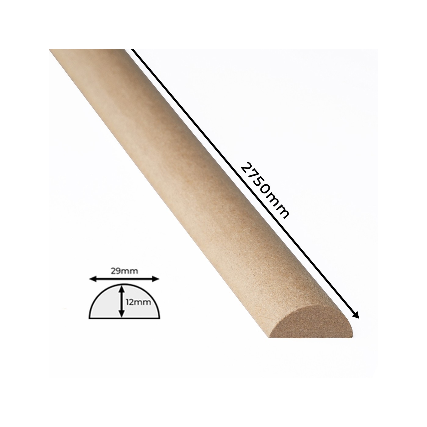 Polokruhové lišty pro kutily – oválné lišty pro lakování [12x29]