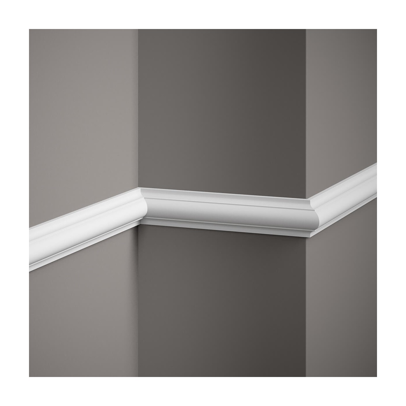 Zdobiona niska biała listwa ścienna MD332 4 cm - Mardom Decor