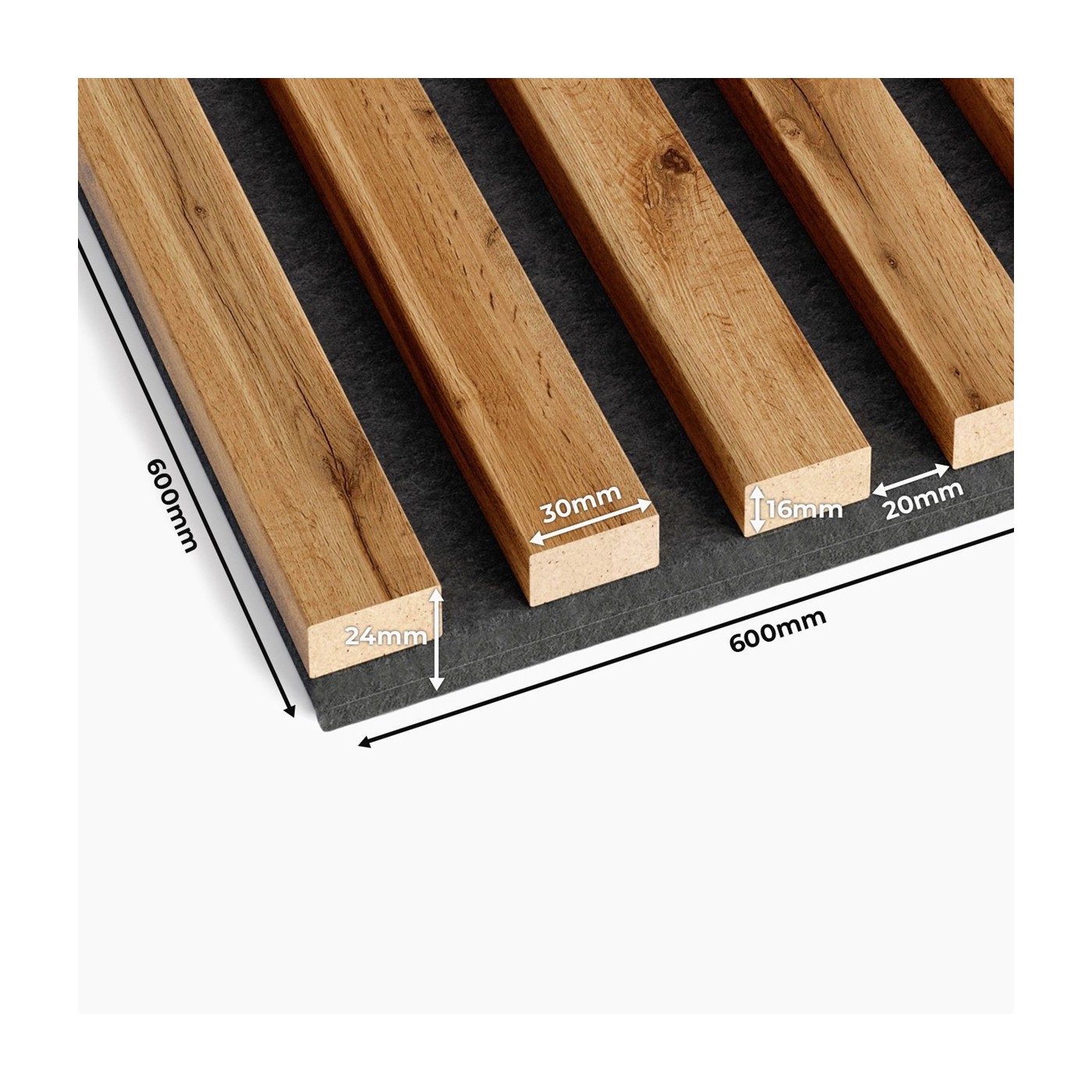 3D panely Dub wotan ⭐ [60x60 cm] - lameo®