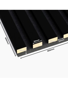 3D panely černé matné ⭐ [60x60 cm] - lameo® 2