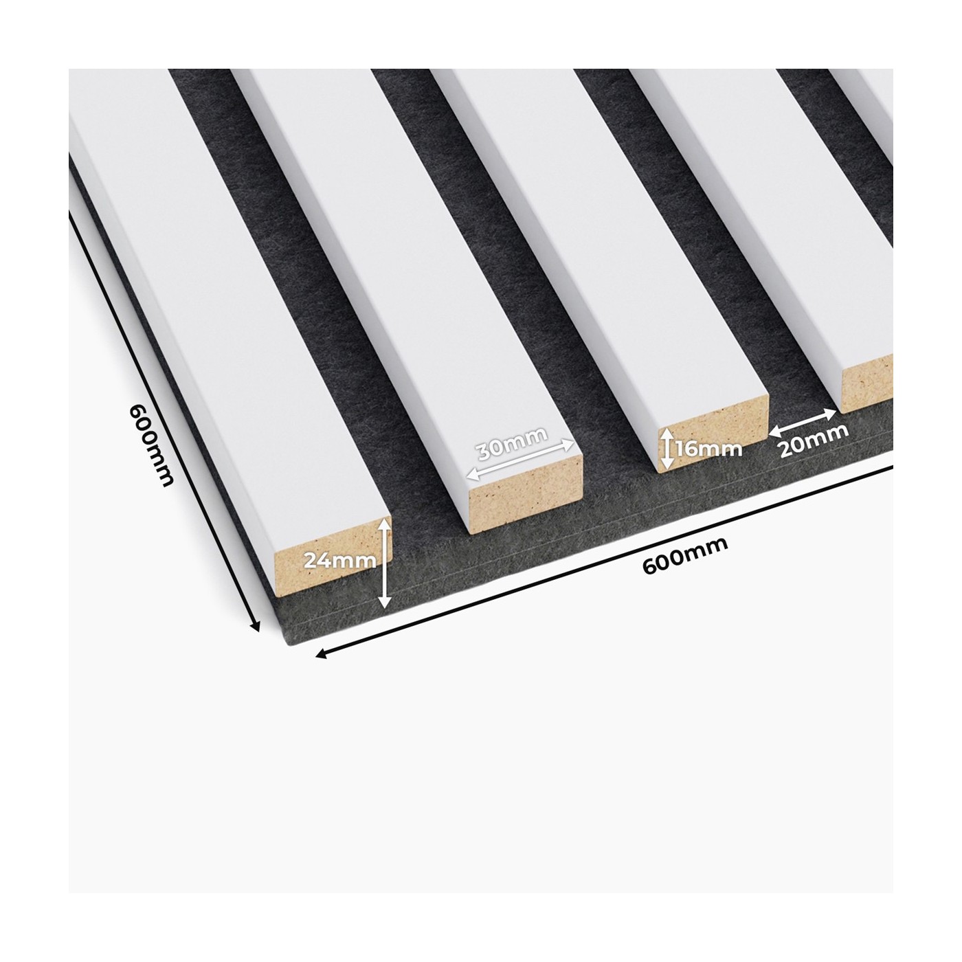 3D panely bílé matné ⭐ [60x60 cm] - oficiální stránky lameo®