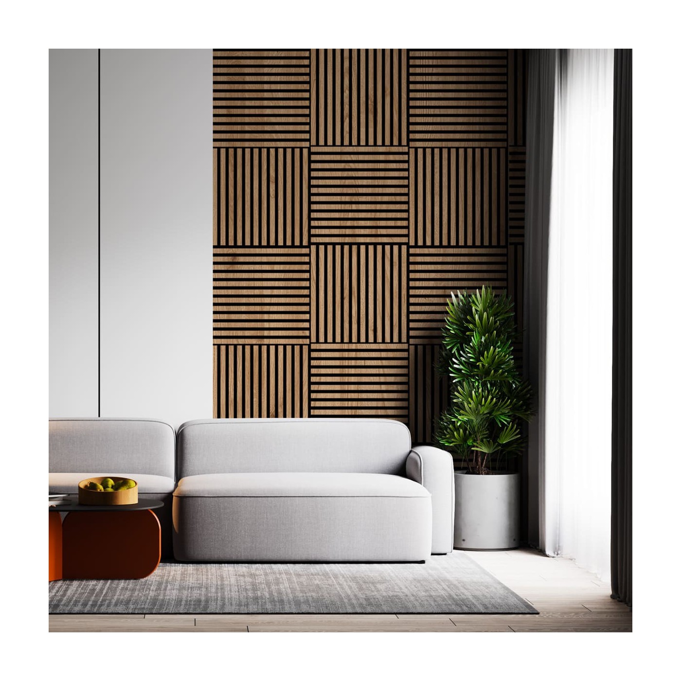 3D panely z přírodního dubu ⭐ [60x60 cm] - lameo®