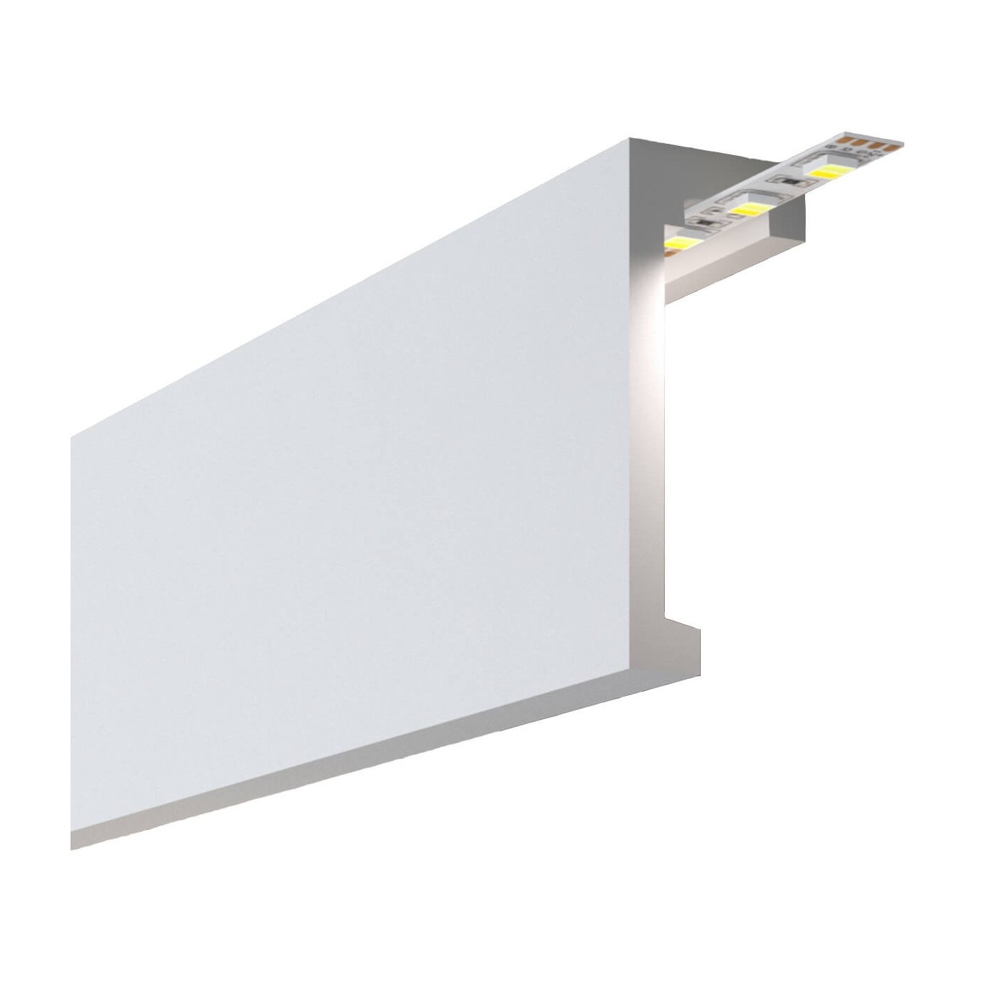 Maskovací lišta na záclonové tyče s LED osvětlením QL026 10 cm - Mardom Decor