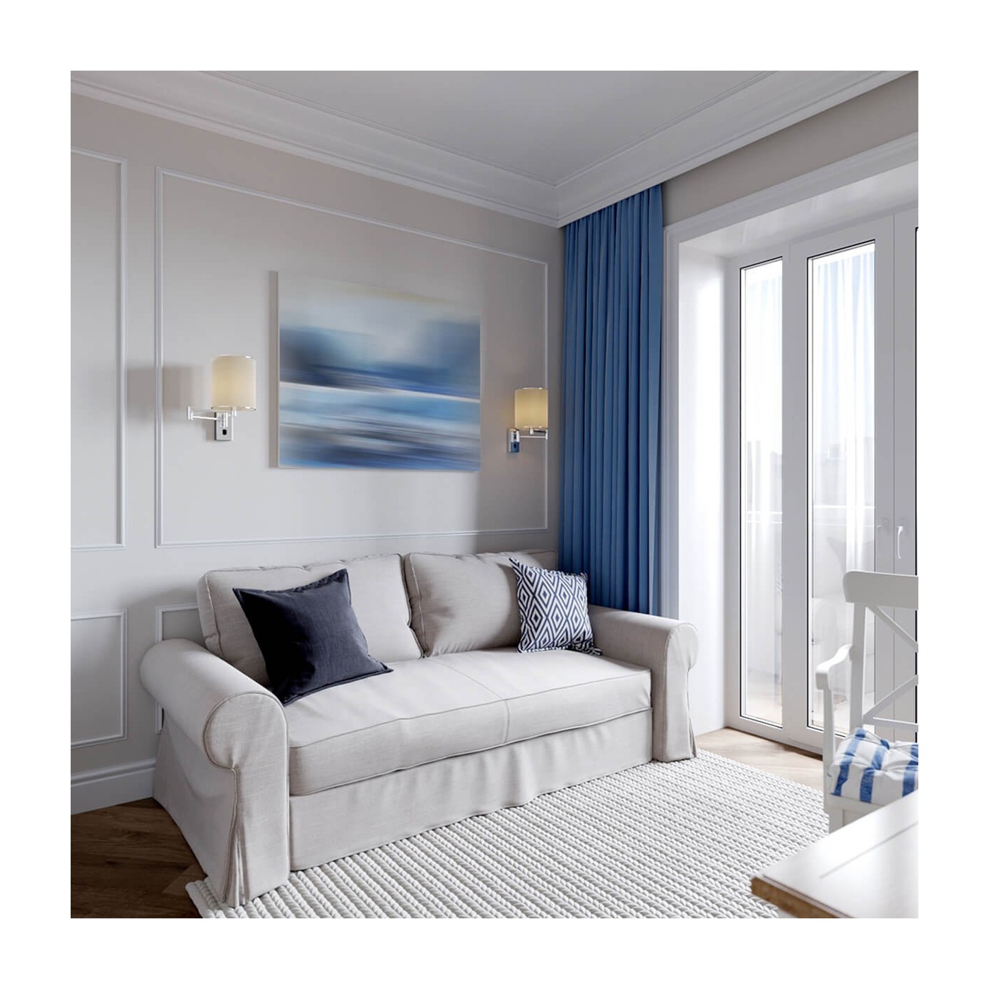 Maskovací lišta na záclonové tyče s LED osvětlením QL026 10 cm - Mardom Decor
