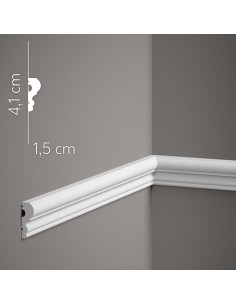 Bílá ozdobná lišta na zeď MD325 4 cm - Mardom Decor 2