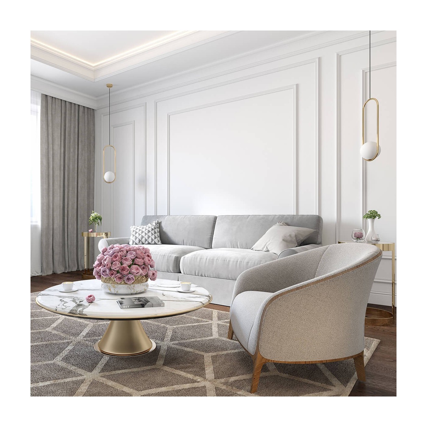 Bílá ozdobná lišta na zeď MD325 4 cm - Mardom Decor