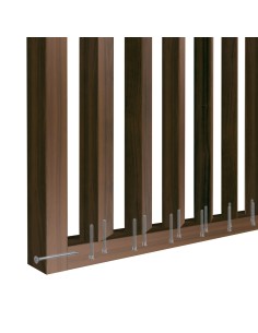 Stěna z lamel pod úhlem 55° - Ořech [30x60] 2