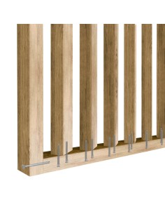 Stěna z lamel pod úhlem 55° - přírodní dub [30x60] 2
