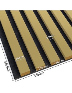 Lamely na plsti Lesk zlatý [30x275 cm] - lameo® 2