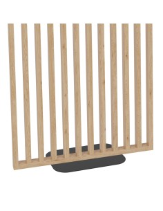 Samostatná stěna z lamel se základnou – dub přírodní [30x60] 2