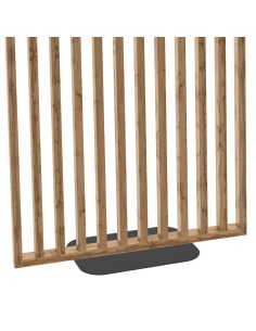 Samostatná stěna z lamel se základnou – Dub Wotan [30x60] 2